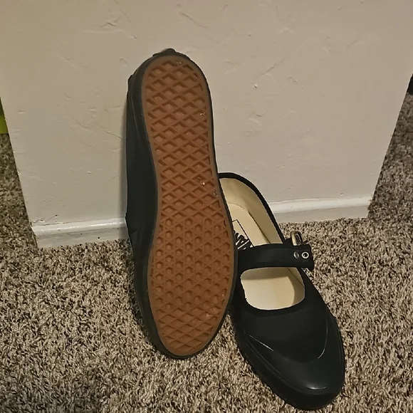 Vans Black Mary Jane Flats with Buckle - Picture 4 of 8